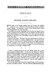 Cover of: The Original Mother Goose's Melody: As First Issued by John Newbery, of London, about A.D., 1760