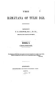 Cover of: The Rámáyana of Tulsi Dás by Tulasīdāsa, Frederic Salmon Growse