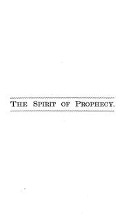 Cover of: The Spirit of Prophecy