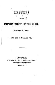 Letters on the improvement of the mind by Chapone (Hester ), Hester Chapone