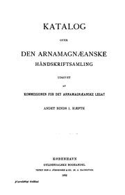 Cover of: Katalog over den Arnamagnæanske håndskriftsamling