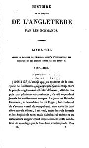 Cover of: Histoire de la conquête de l'Angleterre par les Normands: de ses causes et de ses suites jusqu'à ... by Augustin Thierry