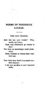 Cover of: The Poems of Frederick Locker