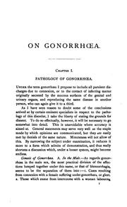 Cover of: On the pathology and treatment of gonorrhœa