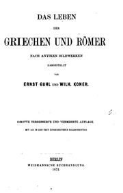 Cover of: Das Leben der Griechen und Römer nach antiken Bildwerken