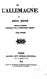 Cover of: De l'Allemagne by Heinrich Heine