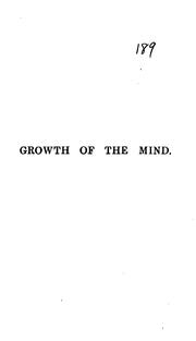 Cover of: Observations on the Growth of the Mind