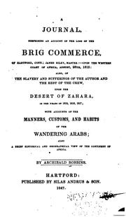 Cover of: A Journal, Comprising an Account of the Loss of the Brig Commerce, of ...