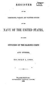 Cover of: Register of the Commissioned and Warrant Officers of the United States Navy and Marine Corps and ... by United States Bureau of Naval Personnel , United States. Navy Dept.