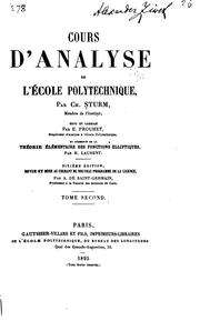 Cover of: Cours d'analyse de l'École polytechnique