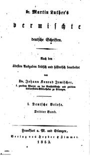 Cover of: Dr. Martin Luther's sämmtliche Werke by Martin Luther