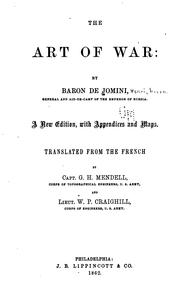 Cover of: The Art of War by Antoine-Henri baron de Jomini, William Price Craighill, George Henry Mendell