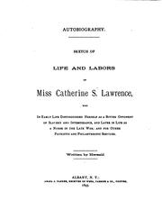 cover of Autobiography: Sketch of Life and Labors of Miss Catherine S. Lawrence