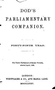 Cover of: Dod's Parliamentary Companion