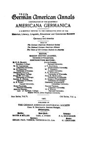 Cover of: German American Annals