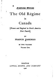 Cover of: The Old Regime in Canada