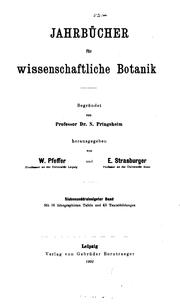 Cover of: Jahrbücher für wissenschaftliche Botanik