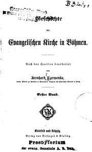 Cover of: Geschichte der evangelischen Kirche in Böhmen: Nach den Quellen bearbeitet