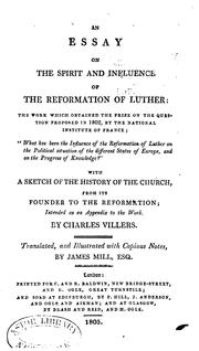Cover of: An Essay on the Spirit and Influence of the Reformation of Luther