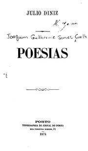 Cover of: Poesias by Júlio Dinis