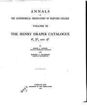Cover of: The Henry Draper Catalog