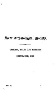 Cover of: Archaeologia Cantiana by Kent Archaeological Society