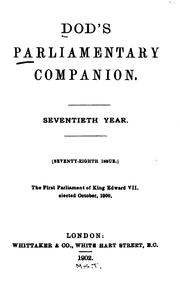 Cover of: Dod's Parliamentary Companion