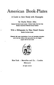 Cover of: American Book-plates: A Guide to Their Study with Examples