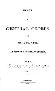 General Orders .. by United States. Quartermaster's Dept.