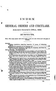Cover of: General Orders by United States Adujtant-General's Office, United States Department of War, United States , Confederate States of America. War Dept.
