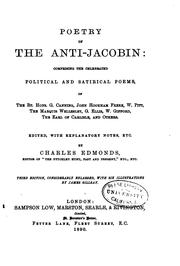 Cover of: Poetry of the Anti-Jacobin: Comprising the Celebrated Political and ... by Anti-Jacobin., George Canning, John Hookham Frere, George Ellis , William Gifford