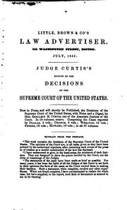 Cover of: Reports of Decisions in the Supreme Court of the United States: [1790-1854]