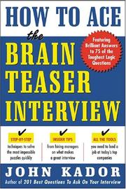 Cover of: How to Ace the Brainteaser Interview