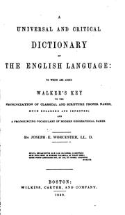 Cover of: A Universal and Critical Dictionary of the English Language: To which are ...