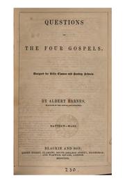 Cover of: Questions on the four Gospels