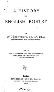 Cover of: A History of English Poetry