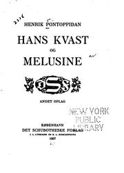 Cover of: Hans Kvast og Melusine by Henrik Pontoppidan