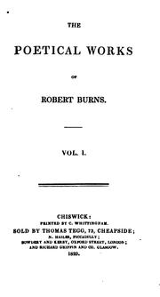 Cover of: The poetical works of Robert Burns by Robert Burns , William Michael Rossetti