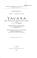 Cover of: Tacana: Arte, vocabulario, exhortaciones, frases y un mapa