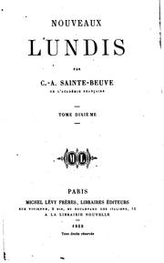 Cover of: Nouveaux lundis