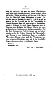 Cover of: Beihefte zur Zeitschrift für die alttestamentliche Wissenschaft