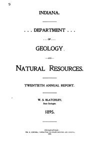 Cover of: Annual Report of the State Geologist by Indiana Geological Survey