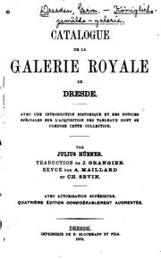Catalogue de la Galerie royale de Dresde