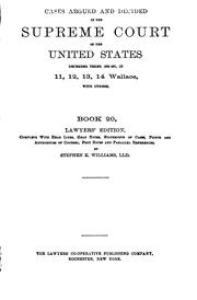 Cover of: United States Supreme Court Reports by United States. Supreme Court., Lawyers Co -operative Publishing Company