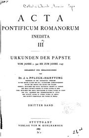 Cover of: Acta pontificum Romanorum inedita