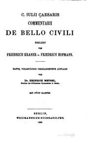 Cover of: C. Iulii Caesaris Commentarii de bello civili