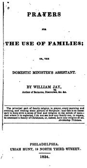 Cover of: Prayers for the Use of Families: Or, The Domestic Minister's Assistant