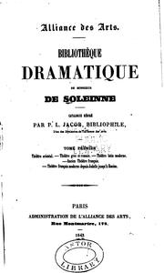 Cover of: Bibliothèque dramatique de Monsieur de Soleinne