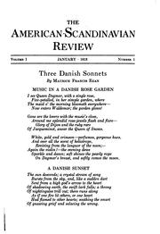 Cover of: The American-Scandinavian Review