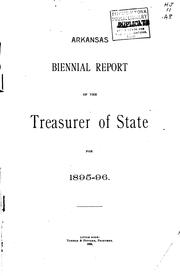 Cover of: Report of the Treasurer of State